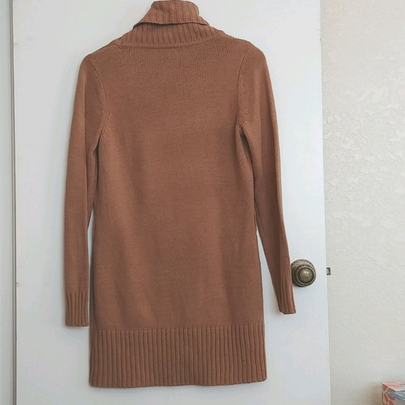 🆕NWOT Cowlneck Sweater Dress Tan - Picture 6 of 6